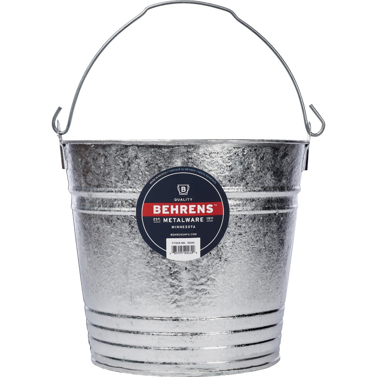Behrens 14 Qt. Hot-Dipped Steel Pail Image 1