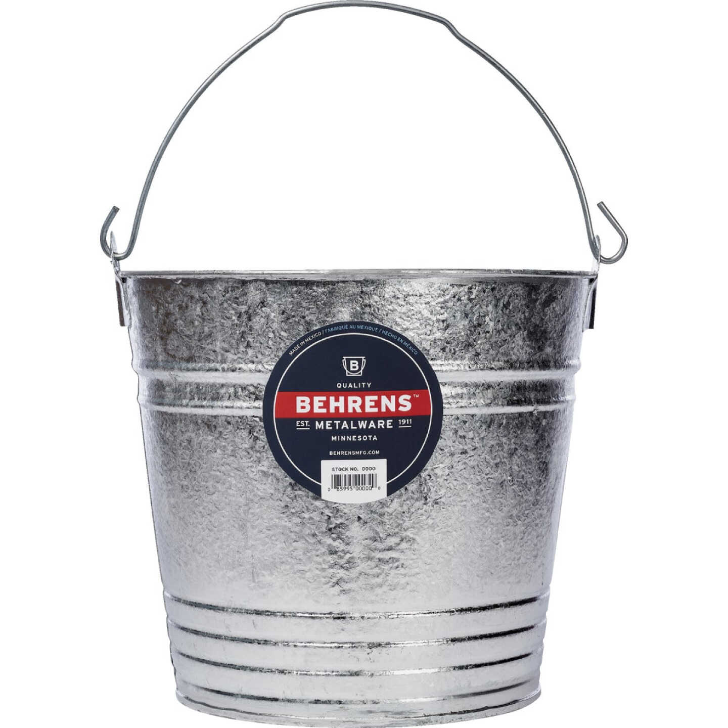 Behrens 14 Qt. Hot-Dipped Steel Pail Image 1