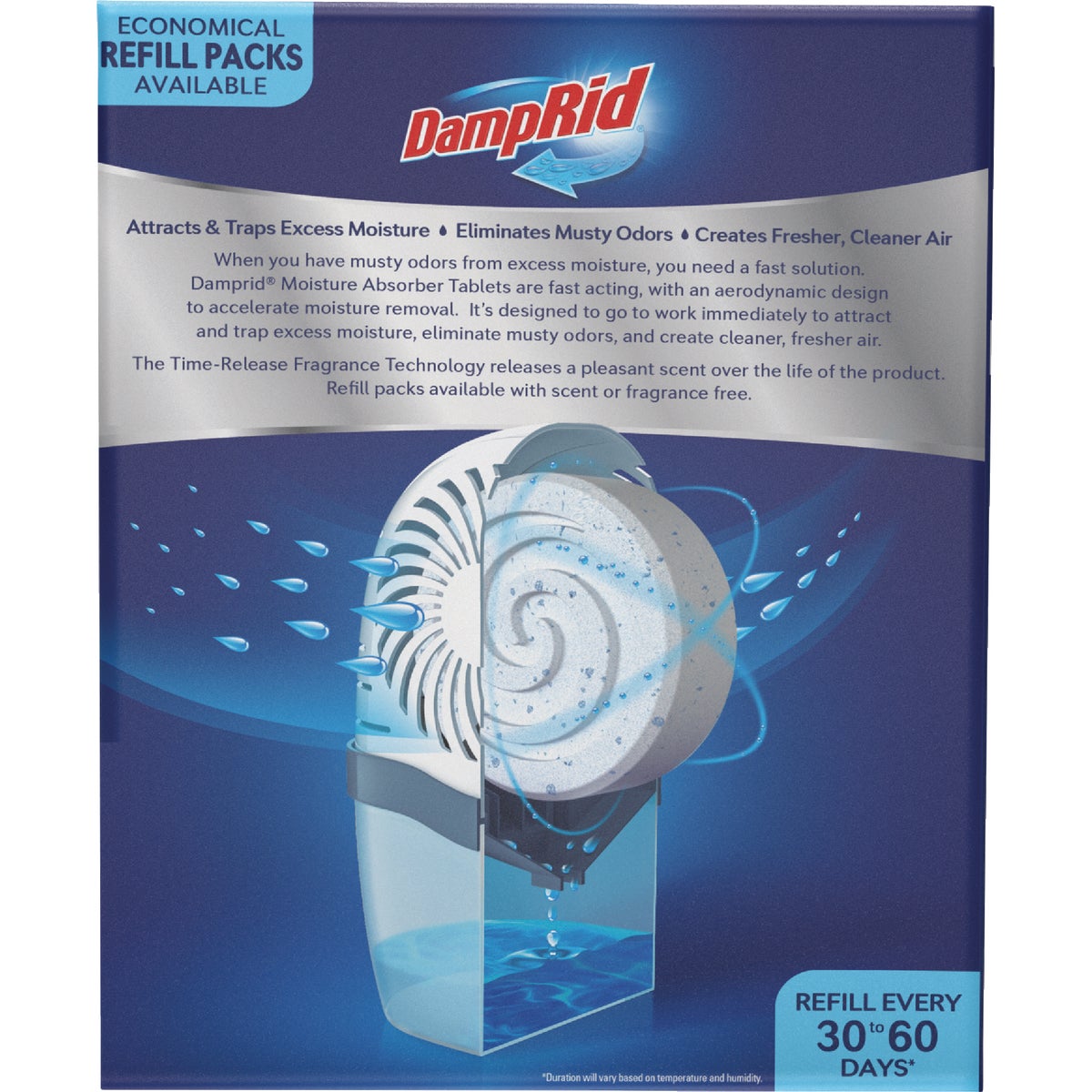 DampRid Reusable Moisture Absorber with Drop-In Tablet, Fresh Scent, 15.8 Oz. Image 5