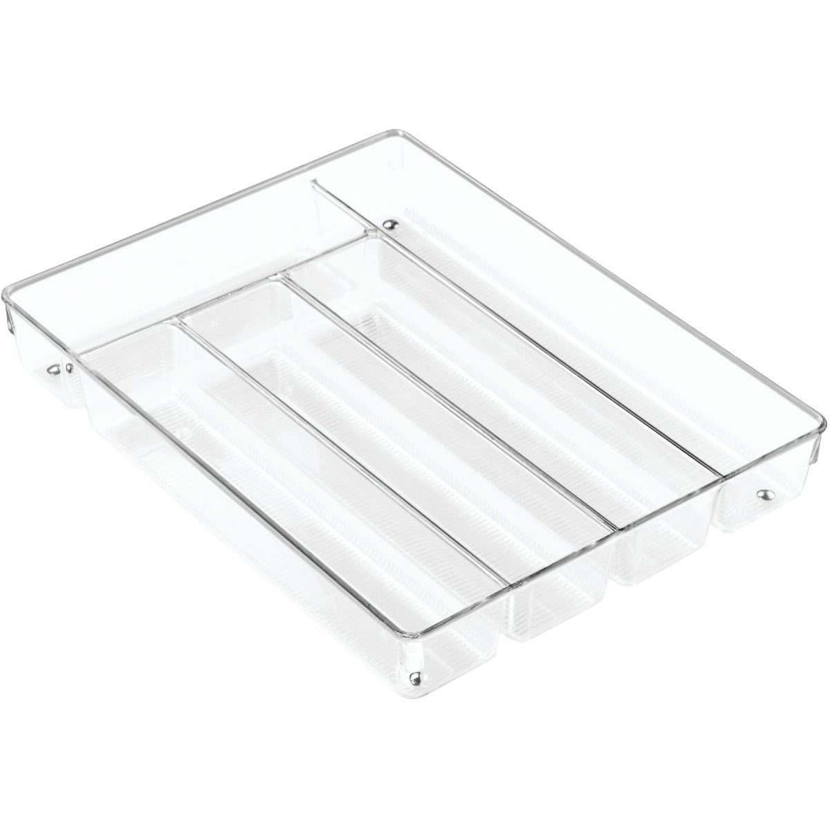 iDesign Linus 10.75 In. W. x 13.75 In. L. x 2 In. D. Clear Cutlery Tray
