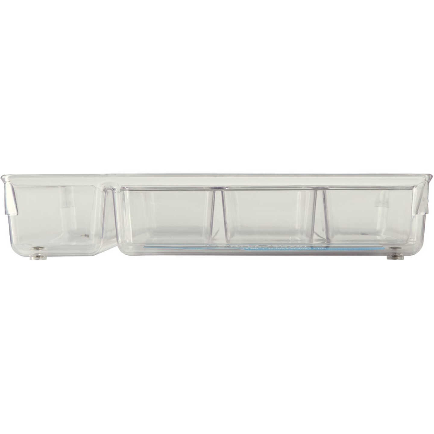 iDesign Linus 10.75 In. W. x 13.75 In. L. x 2 In. D. Clear Cutlery Tray Image 2