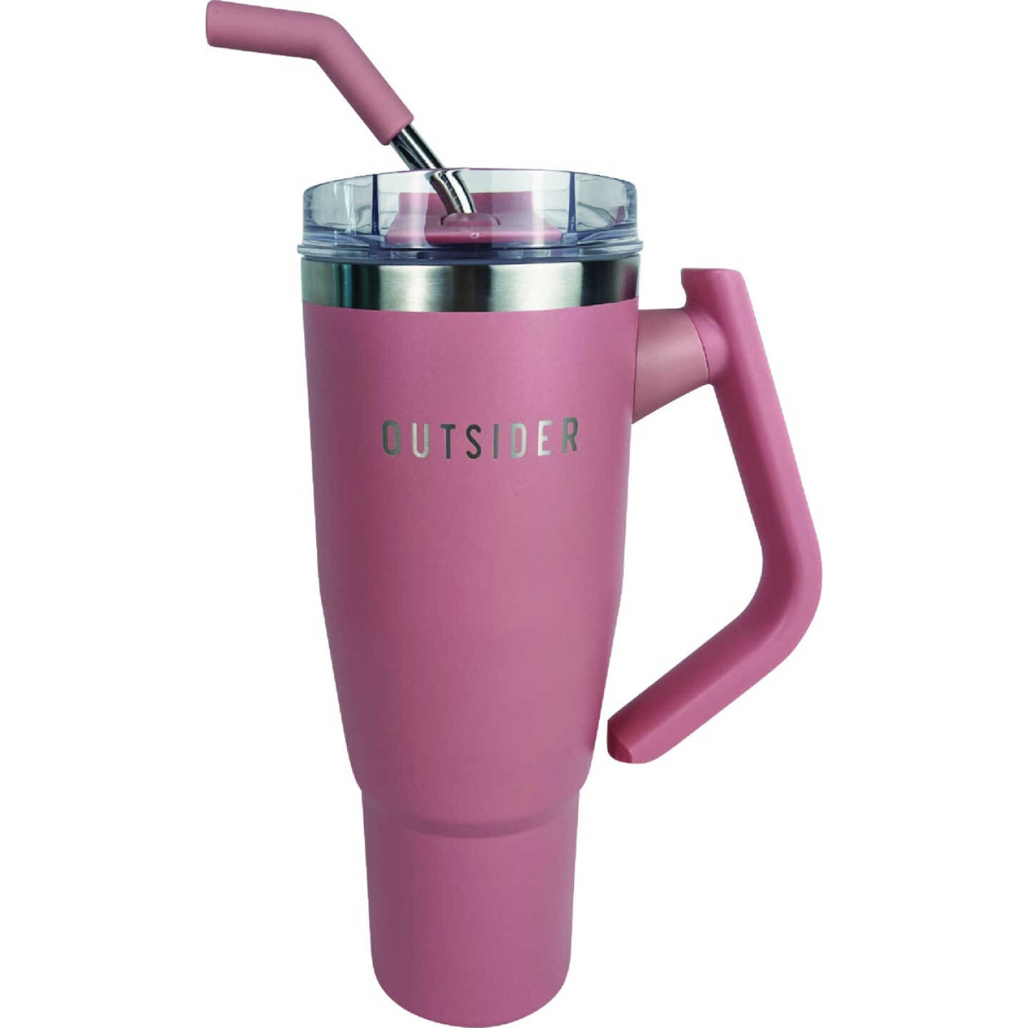Outsider 40 Oz. Insulated Tumbler with Swivel Handle, Rose Tan Image 1