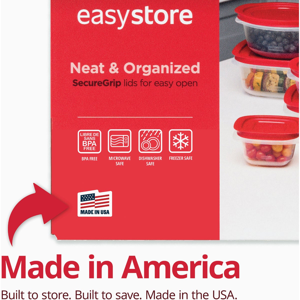 Rubbermaid EasyStore Food Storage Containers with Lids (20-Piece) Image 5