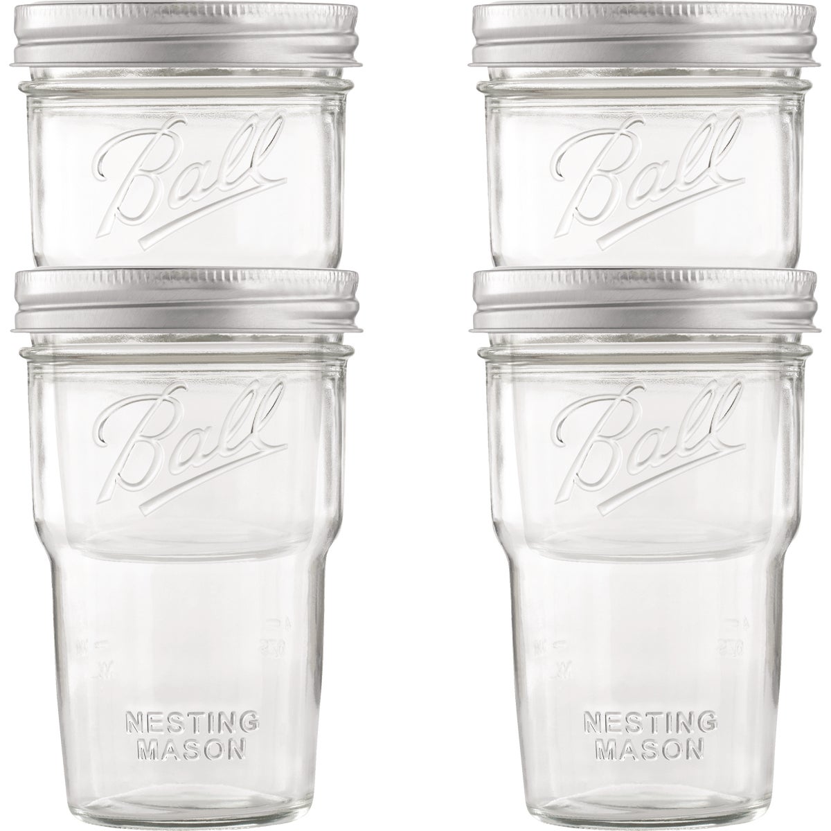 Ball Wide Mouth 16 Oz Nesting Mason Jar (4-Pack) Image 6
