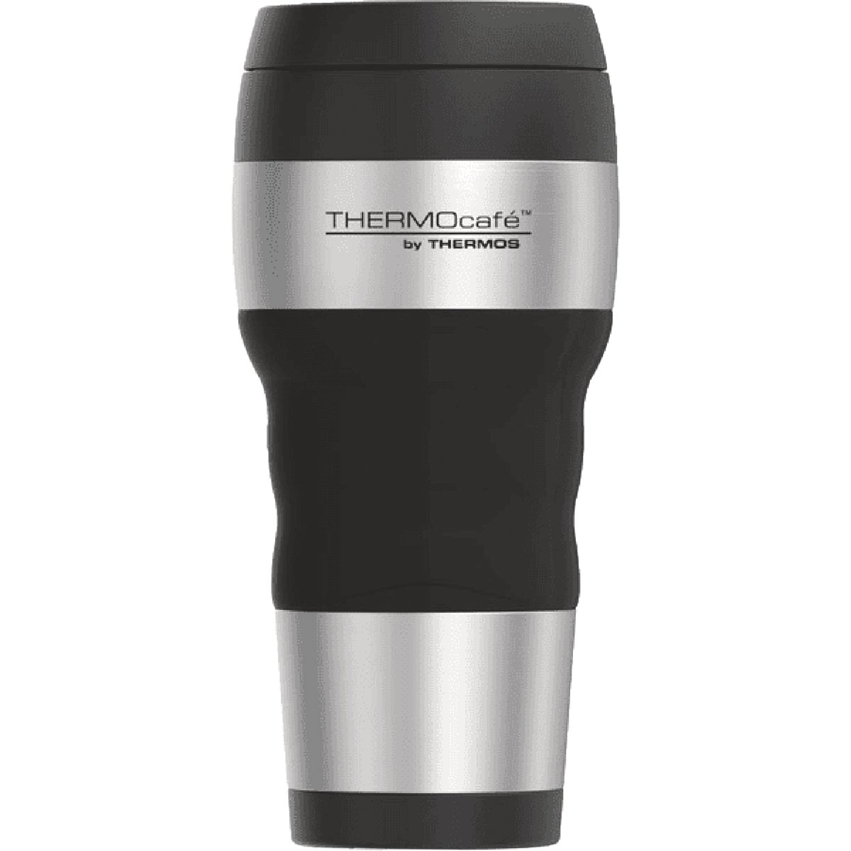 Thermos ThermoCafe 16 Oz. Black Stainless Steel Travel Tumbler Image 1