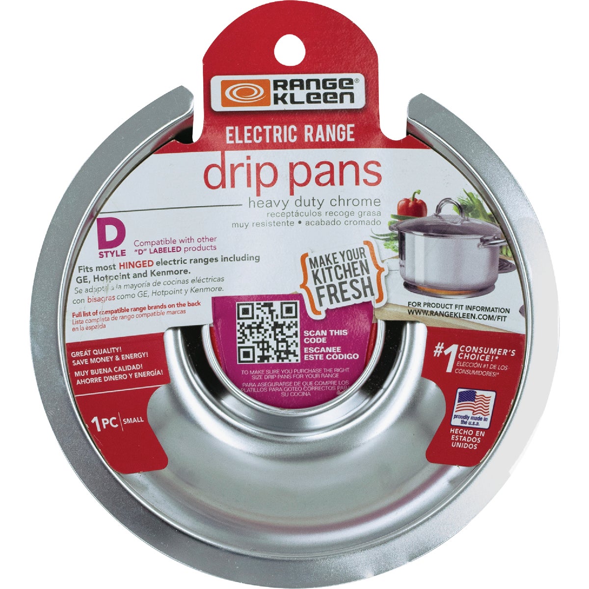 Range Kleen Electric 6" Style D Round Chrome Drip Pan Image 2