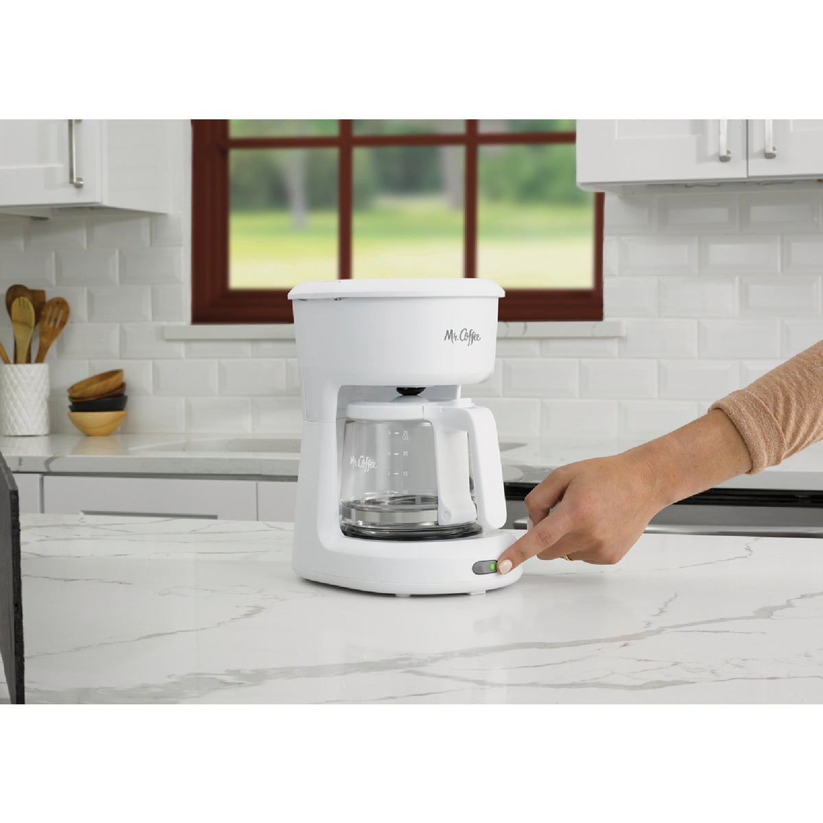 Mr. Coffee 5-Cup White Switch Coffee Maker Image 2