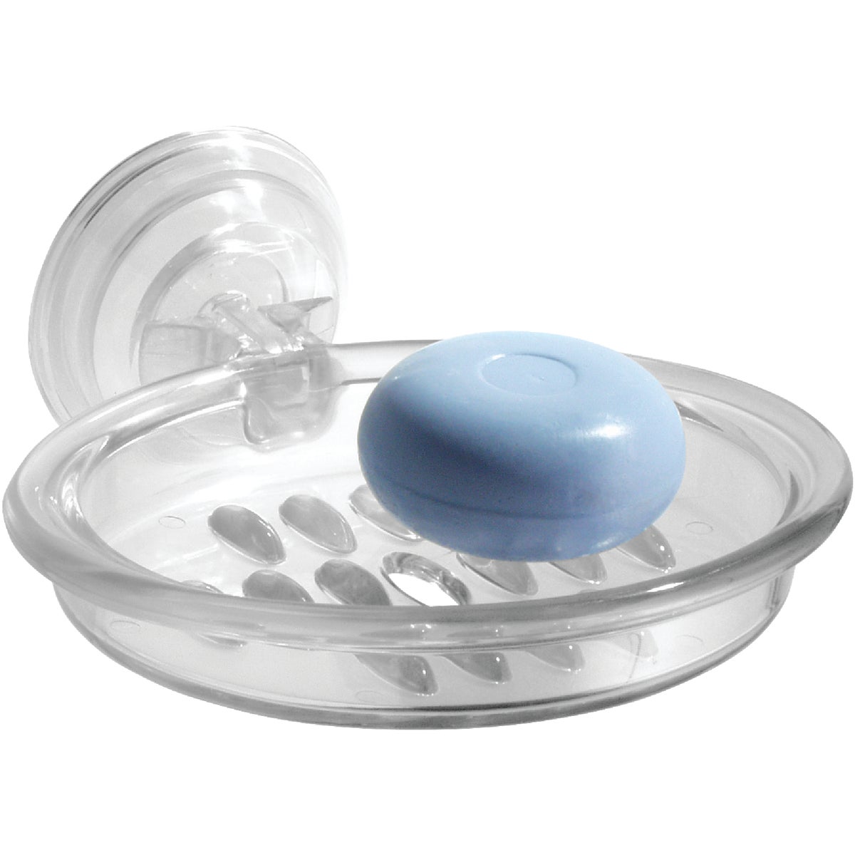iDesign Power Lock Clear Soap Dish Image 1