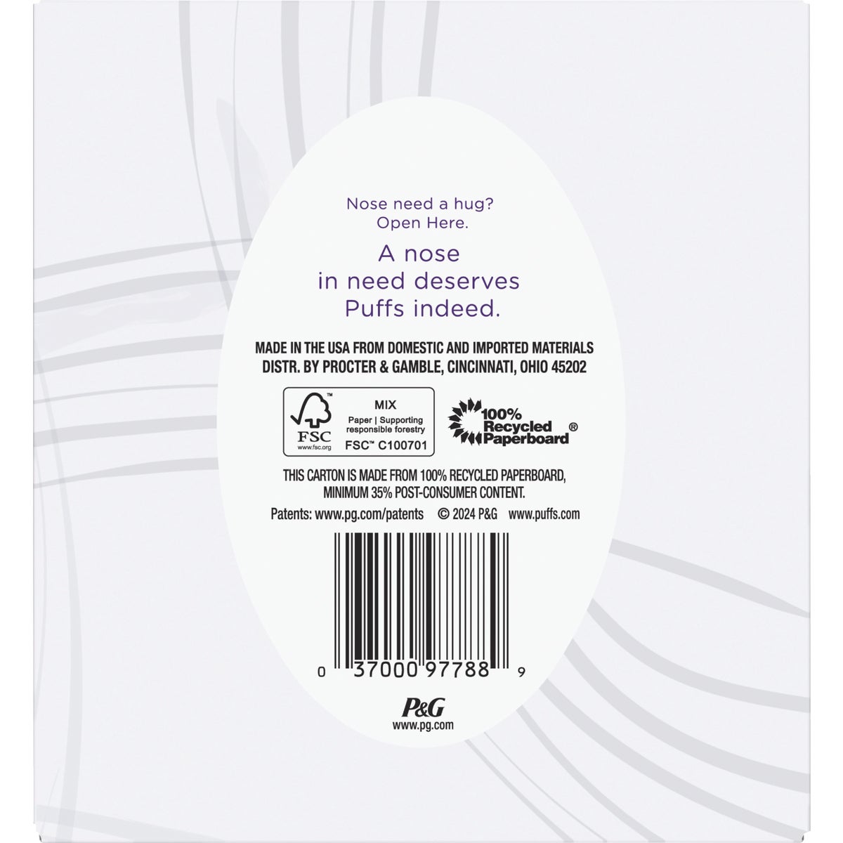 Puffs Ultra Soft Facial Tissue, 1 Mega Cube Box (72-Count) Image 2