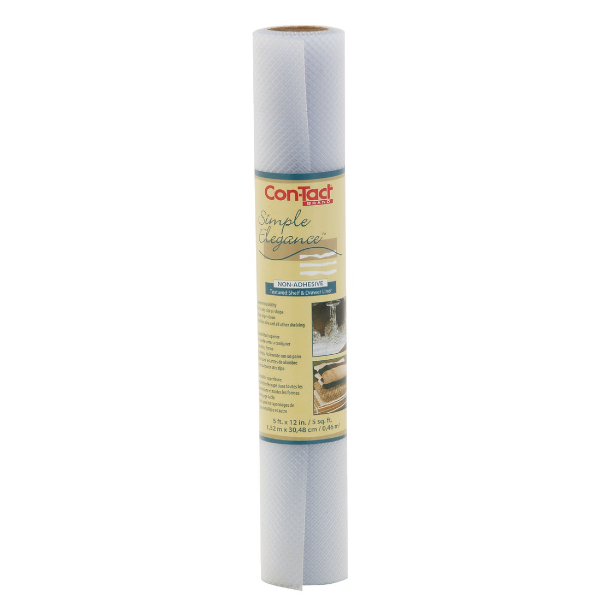 Con-Tact 12 In. x 5 Ft. Clear Non-Adhesive Shelf Liner Image 2