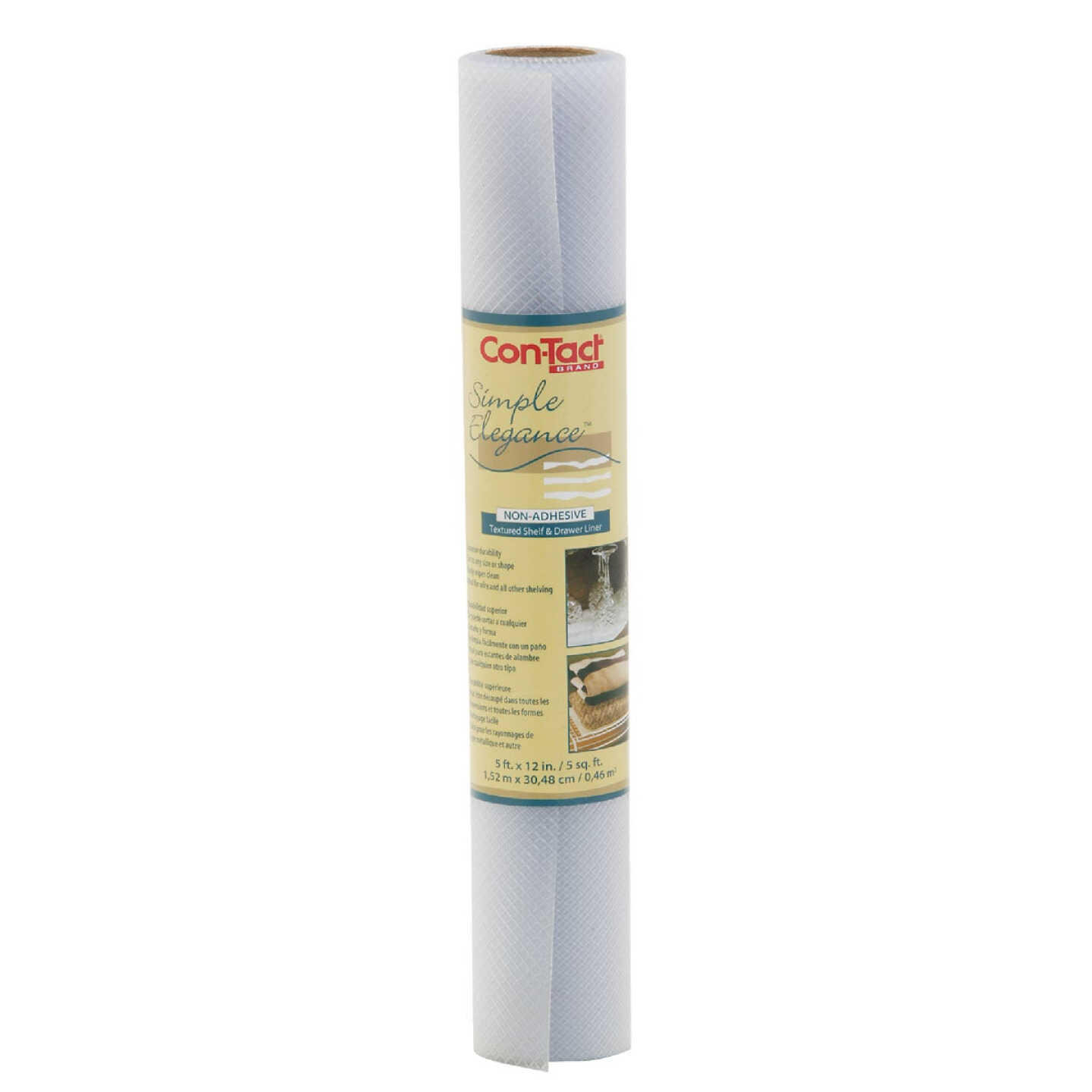 Con-Tact 12 In. x 5 Ft. Clear Non-Adhesive Shelf Liner Image 2