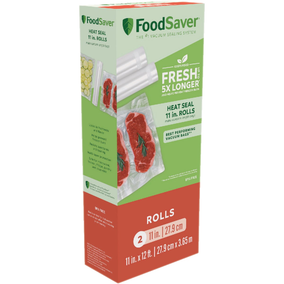 FoodSaver 11 In. x 12 Ft. Vacuum Seal Roll (2-Pack)