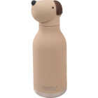 Ad-N-Art 16 Oz. Bestie Animal Insulated Water Bottle, Beige Dog Image 1