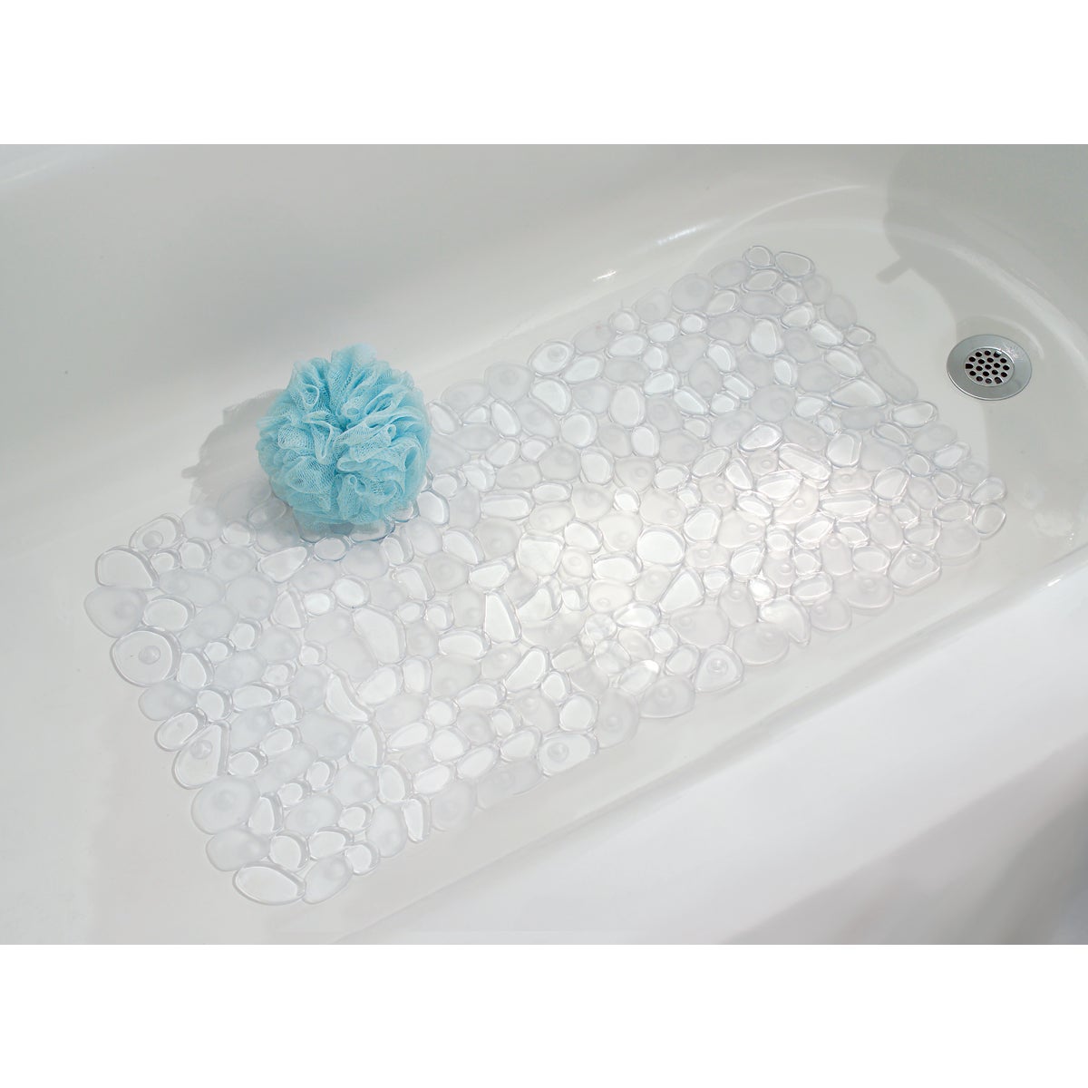 iDesign Pebblz 13.5 In. x 26 In. Clear Bath Mat Image 2