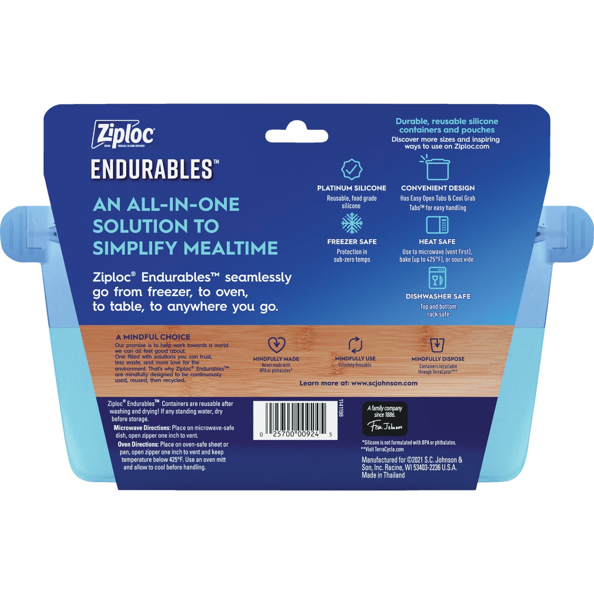 Ziploc Endurables 4-Cup Medium Pouch Food Storage Image 5