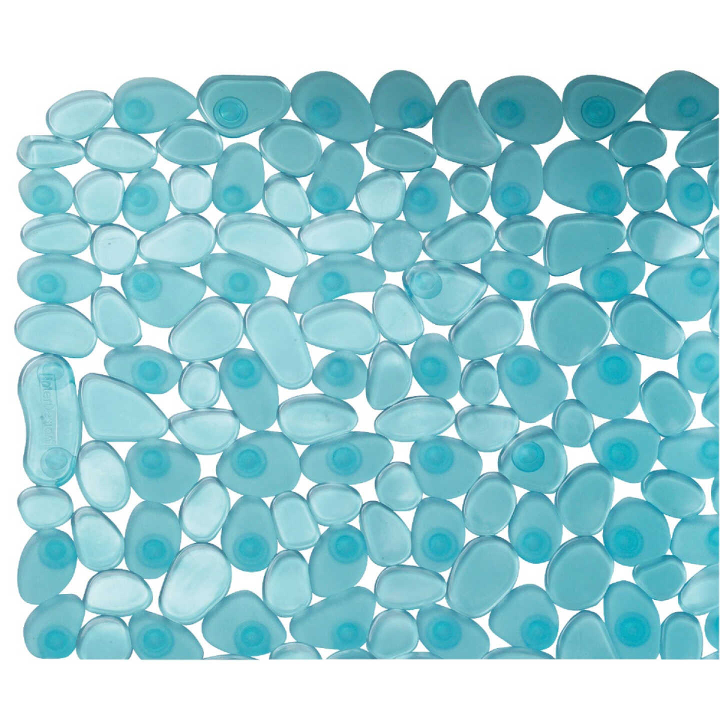 iDesign Pebblz 13.5 In. x 26 In. Blue Bath Mat Image 4