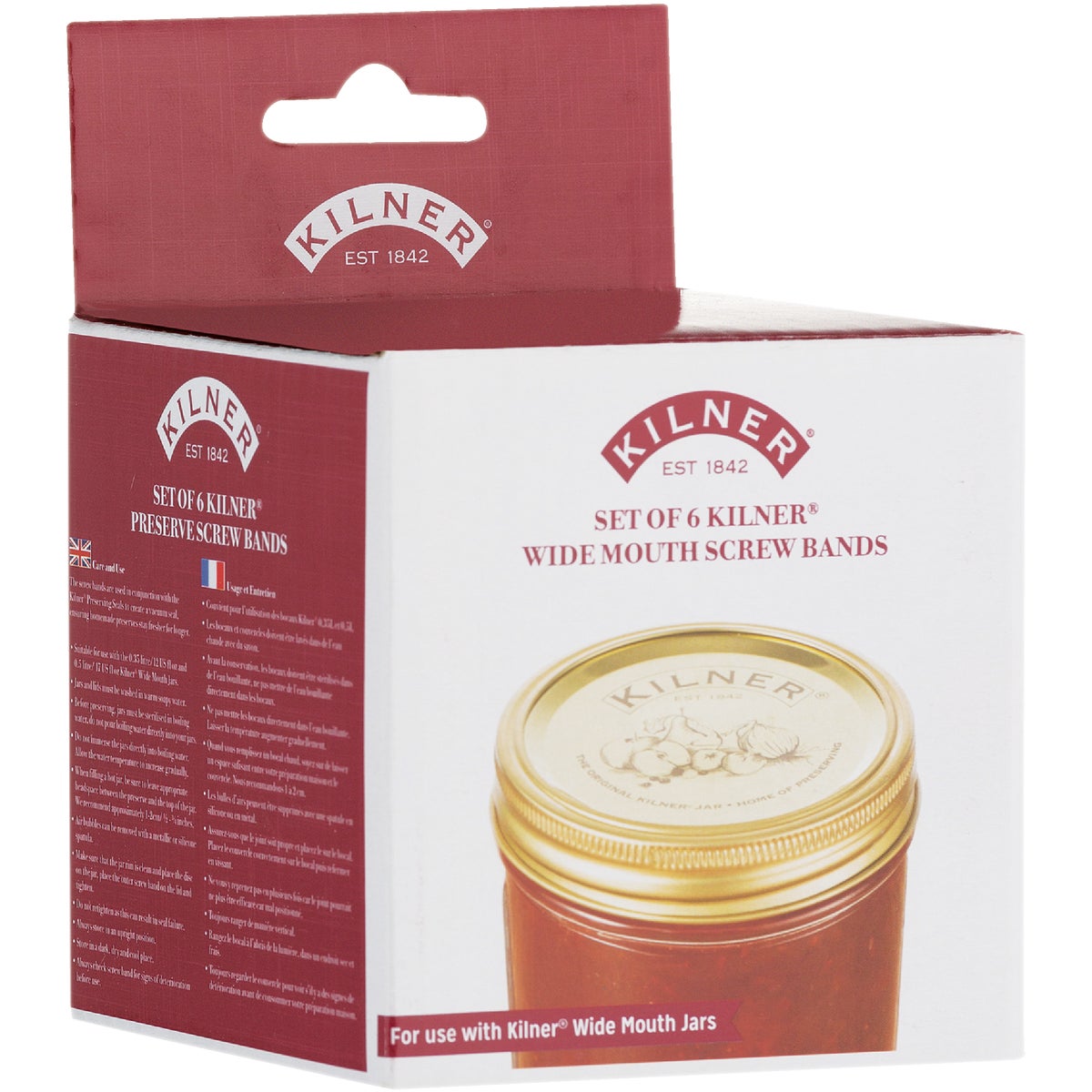 Kilner Wide Mouth Preserve Jar Screw Band (6-Count)