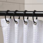 Zenna Home Rustproof Matte Black Shower Curtain Rings (12-Count) Image 2