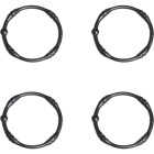 Zenna Home Rustproof Matte Black Shower Curtain Rings (12-Count) Image 1