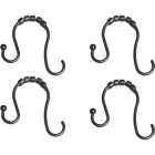 Zenna Home Rustproof Matte Black Double Roller Shower Curtain Hooks (12-Count) Image 1