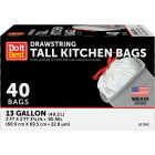 Do it Best 13 Gal. Tall Kitchen White Trash Bag (40-Count) Image 1