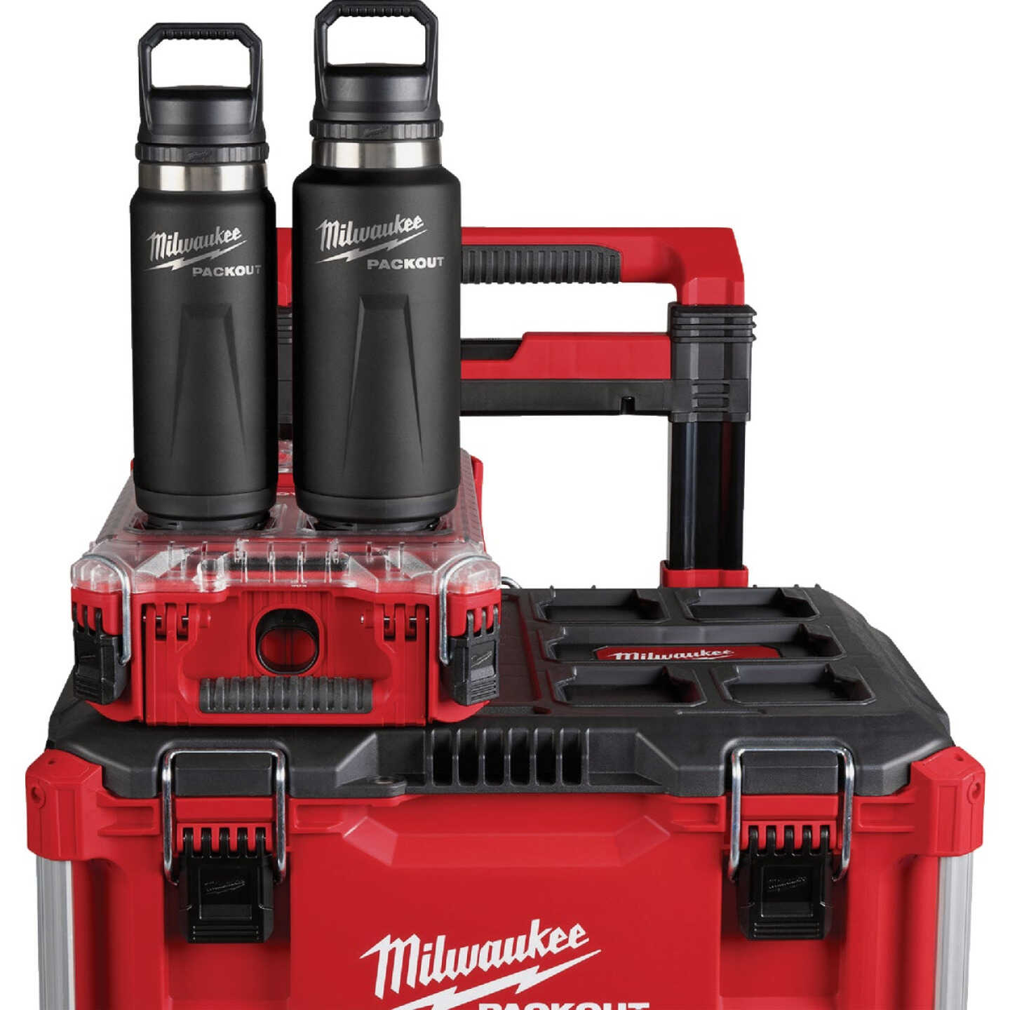 Milwaukee PACKOUT 24 Oz. Black Insulated Bottle with Chug Lid Image 3