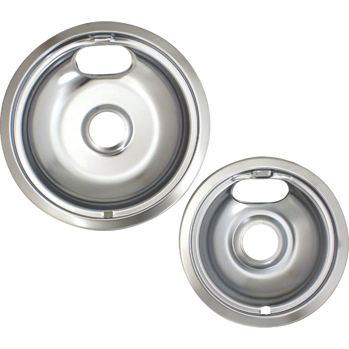Range Kleen Electric (1) 6" & (1) 8" Style A Round Chrome Drip Pan Image 2