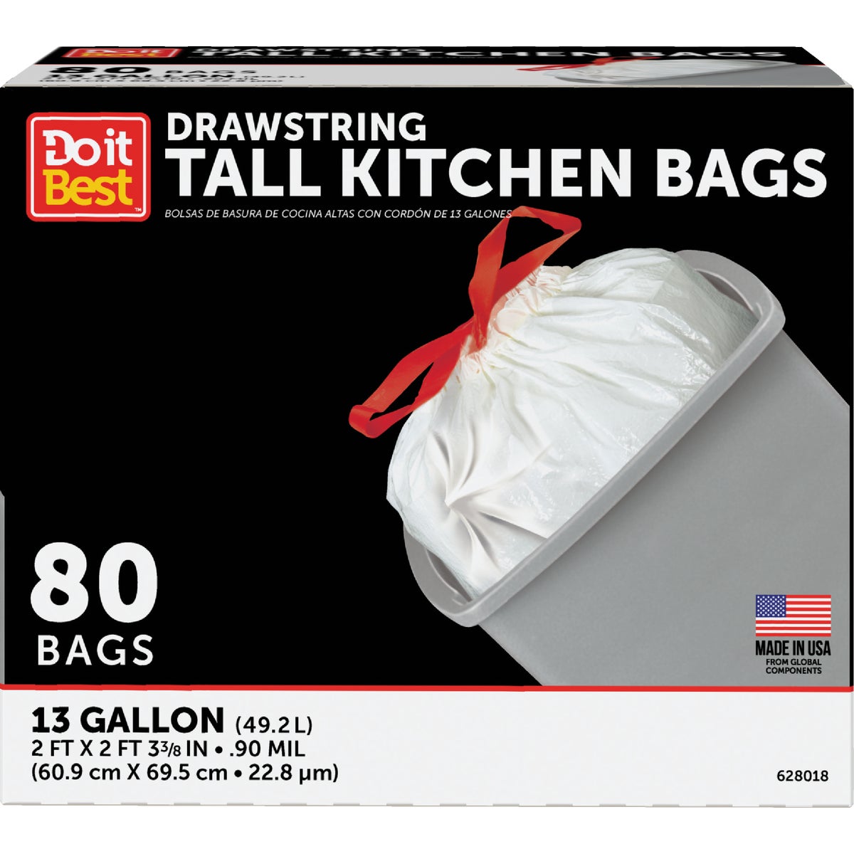 Do it Best 42 Gal. Twist Tie Contractor Black Trash Bag (50-Count)