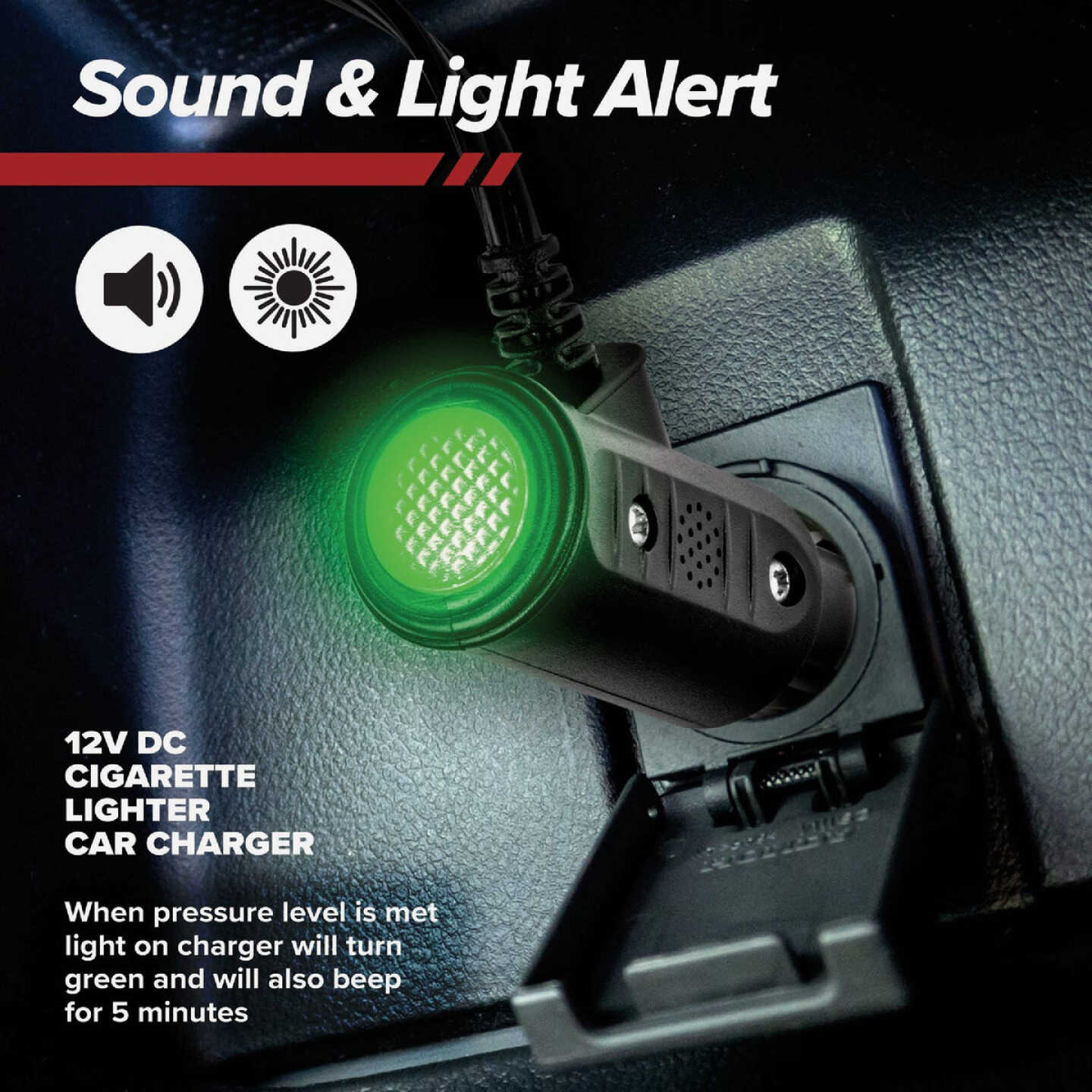 Bullseye 12V DC Handheld Tire Inflator Image 4