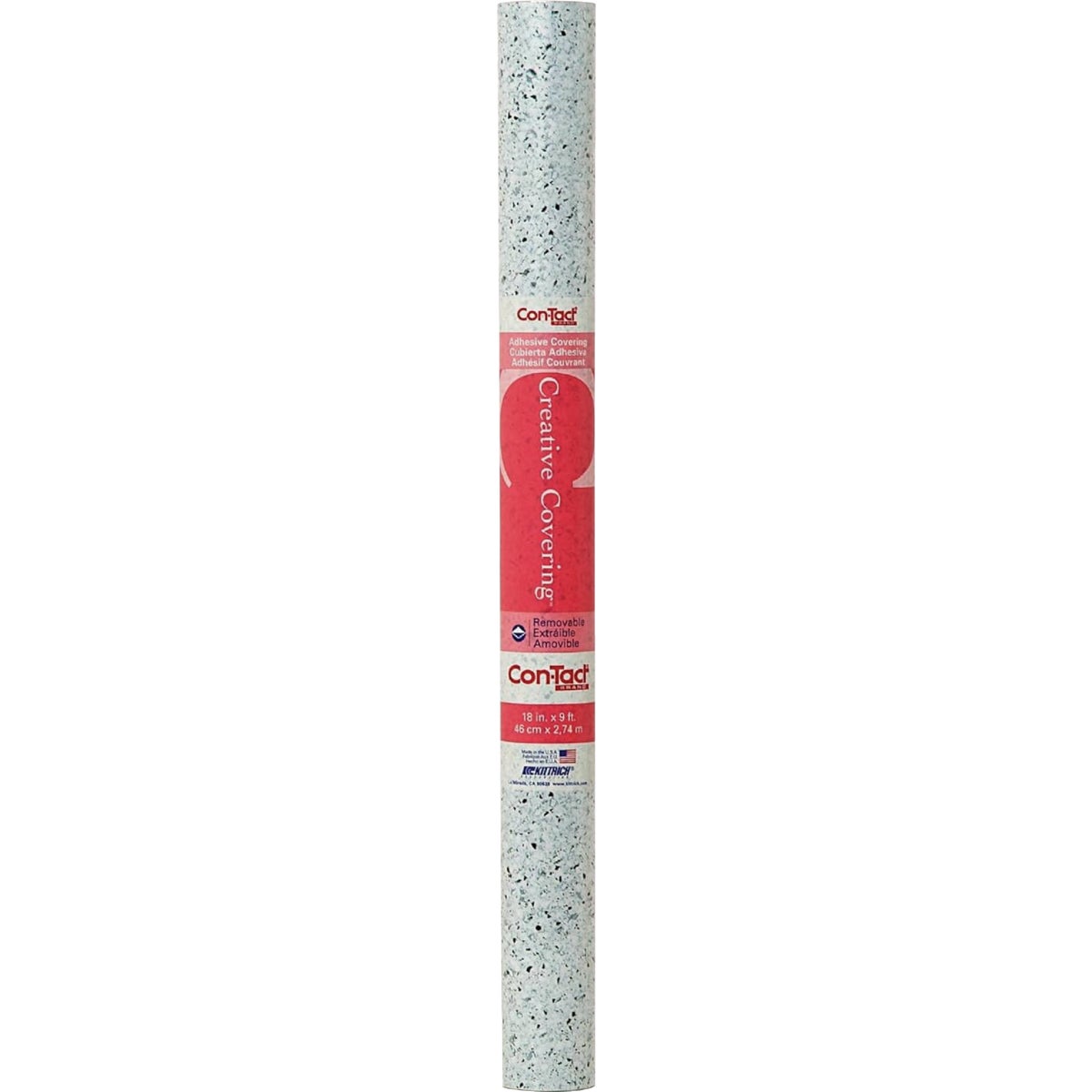 Con-Tact 18 In. x 9 Ft. Black and White Granite Creative Covering Self-Adhesive Shelf Liner