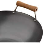 Joyce Chen Classic Series 14 In. Uncoated Carbon Steel Flat Bottom Wok Set with Lid and Birch Handles (4-Pc.) Image 6