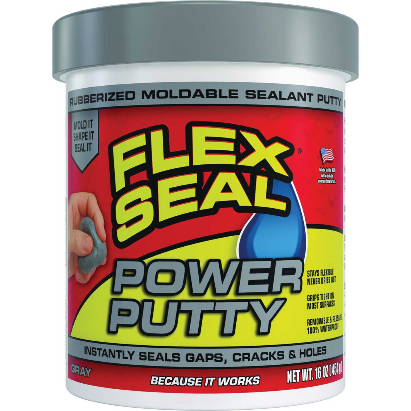 Flex Seal Power Putty 16 Oz. Gray Multi-Purpose Adhesive Image 1