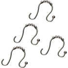 Zenna Home Rustproof Nickel Double Roller Shower Curtain Hooks (12-Count) Image 3