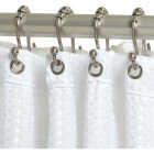 Zenna Home Rustproof Nickel Double Roller Shower Curtain Hooks (12-Count) Image 4