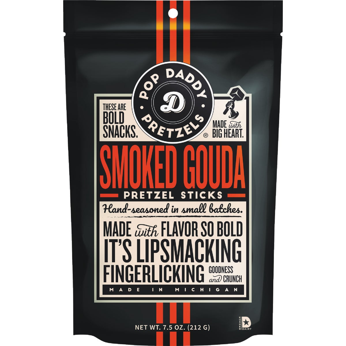 Pop Daddy 7.5 Oz. Smoked Gouda Pretzel Sticks