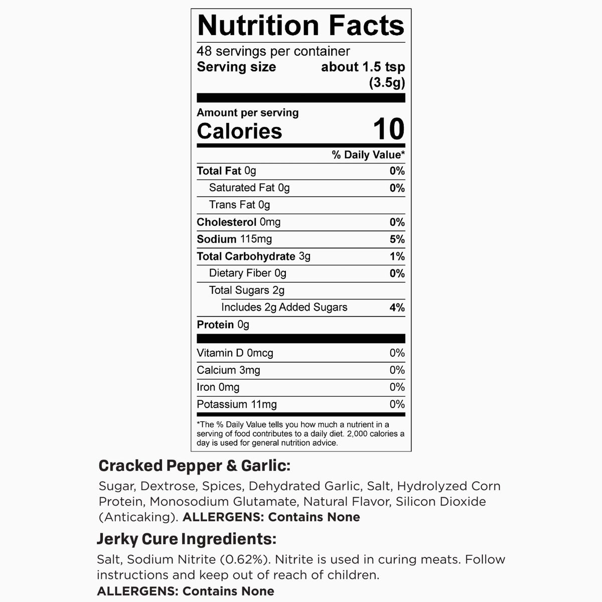 Nesco Cracked Pepper & Garlic Jerky Seasoning, 6 Lb. Yield Image 3