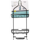 Zenna Home 11 In. x 24 In. Rustproof Hanging Shower Caddy, Matte Black Image 2