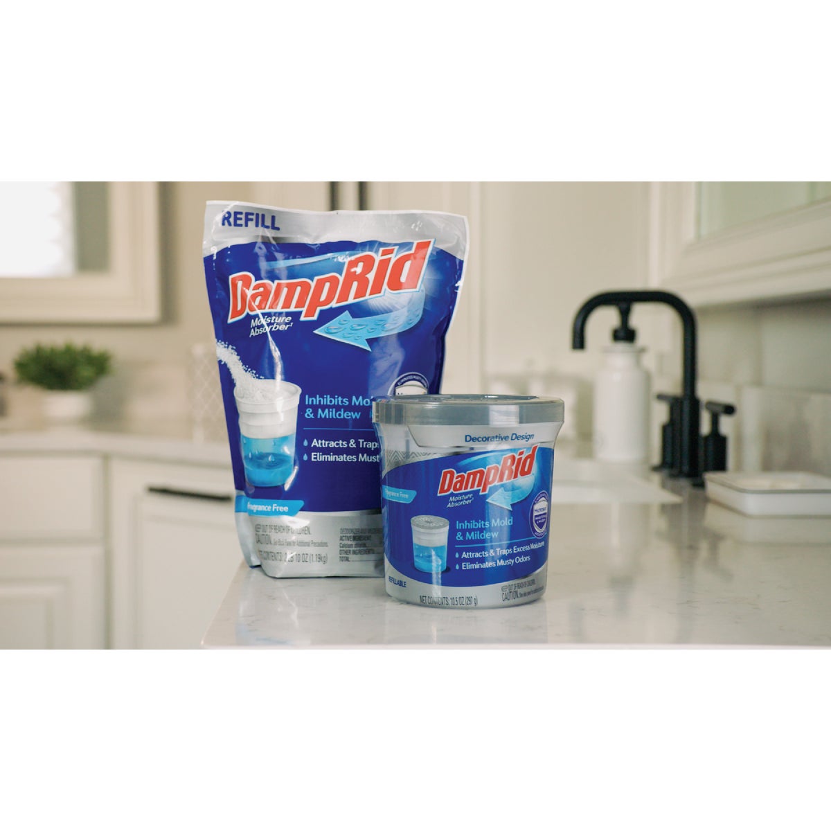 DampRid 42 Oz. Fragrance Free Moisture Absorber Refill with Microban Image 4