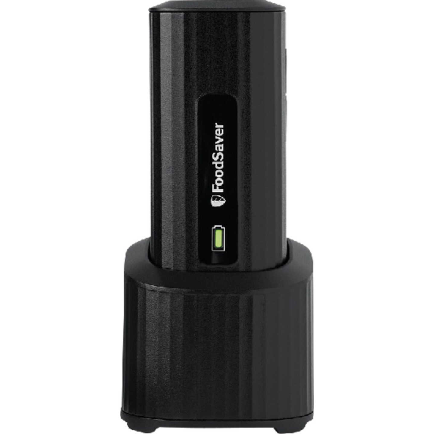 FoodSaver Mini Cordless Vacuum Sealer with Charging Dock, Black Image 1