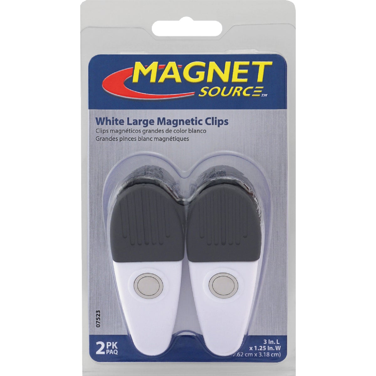Master Magnetics 3-1/2 In. White Magnetic Clip (2-Pack) Image 6