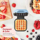 Rise by Dash 4 In. Light Blue Mini Waffle Maker Image 7