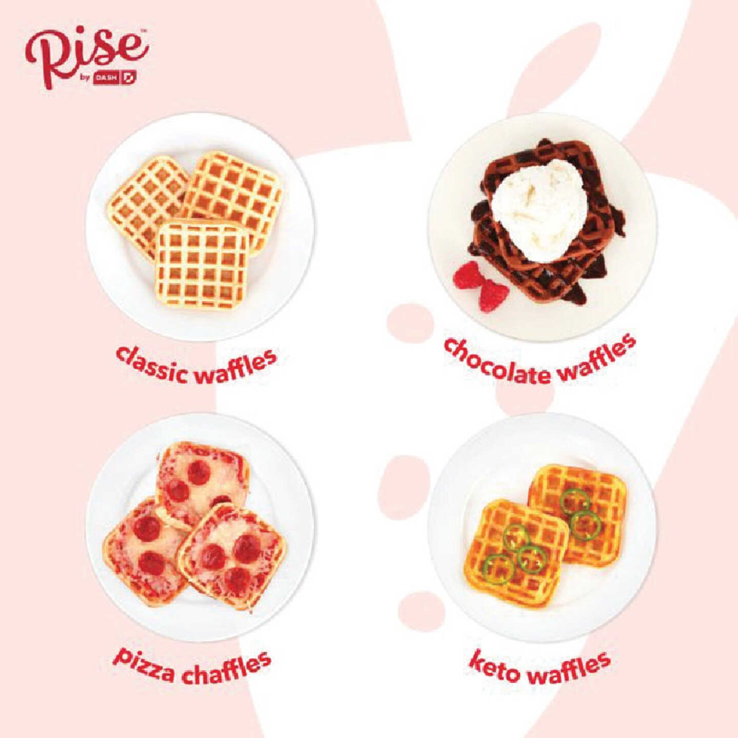 Rise by Dash 4 In. Light Blue Mini Waffle Maker Image 6