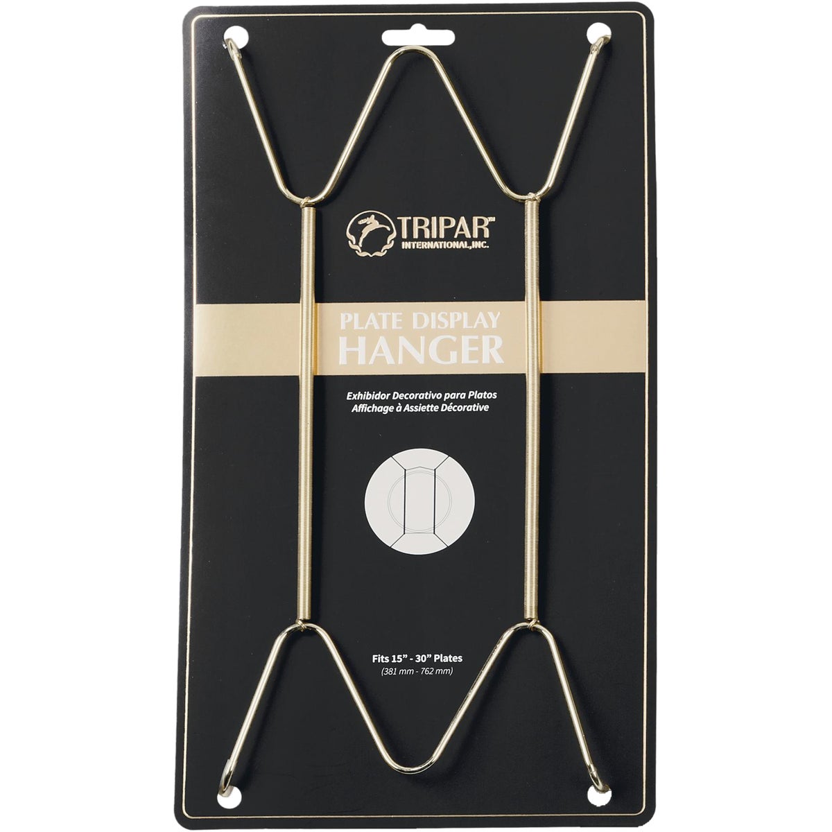 Tripar 19 In. to 24 In. Brass Wire Plate Hanger, 2 Lb. Weight Capacity