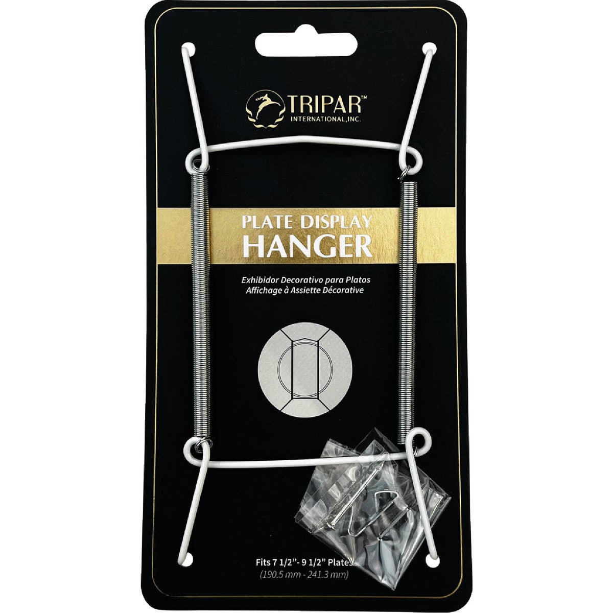Tripar 7 In. to 9 In. White Vinyl Plate Hanger