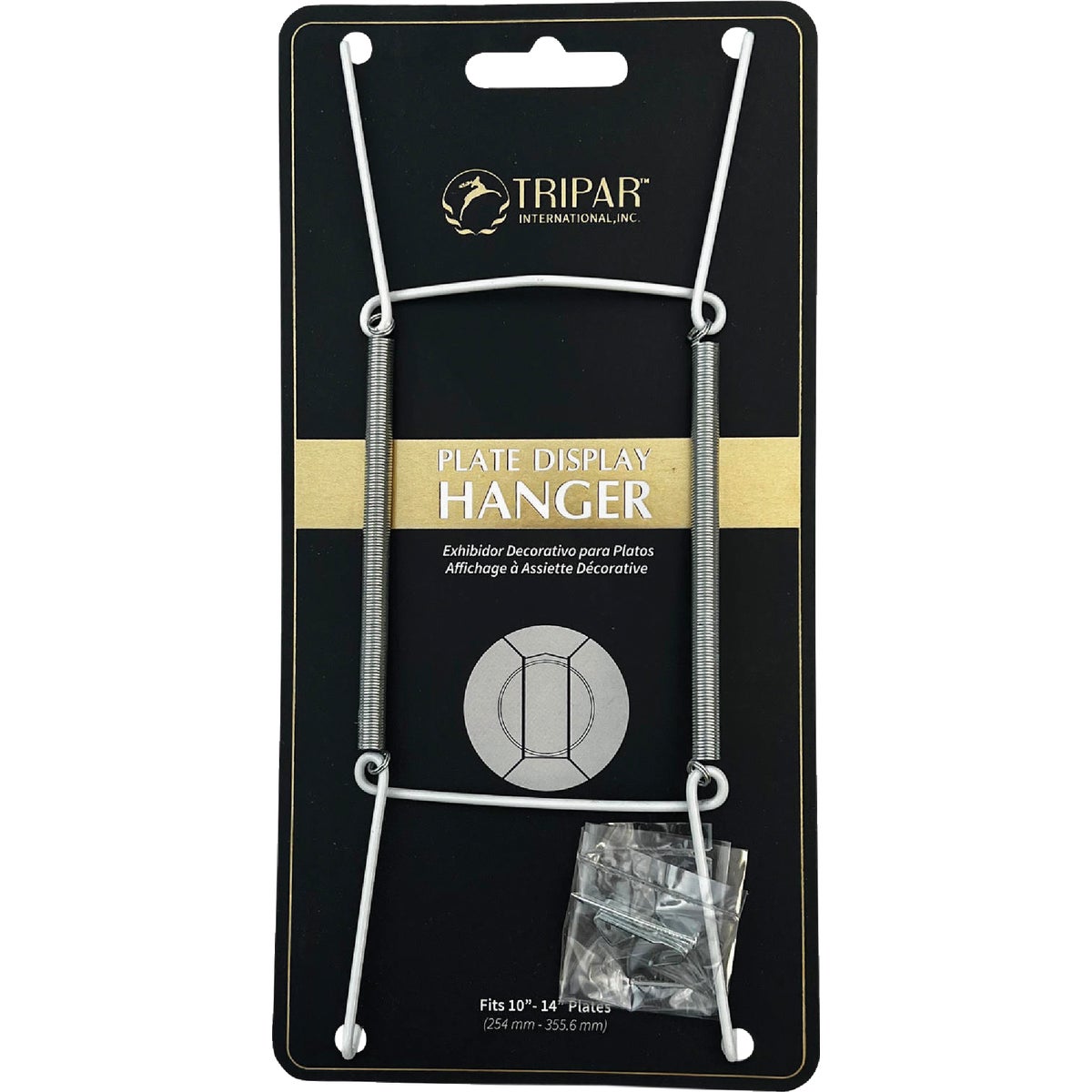 Tripar 10 In. to 14 In. White Vinyl Plate Hanger