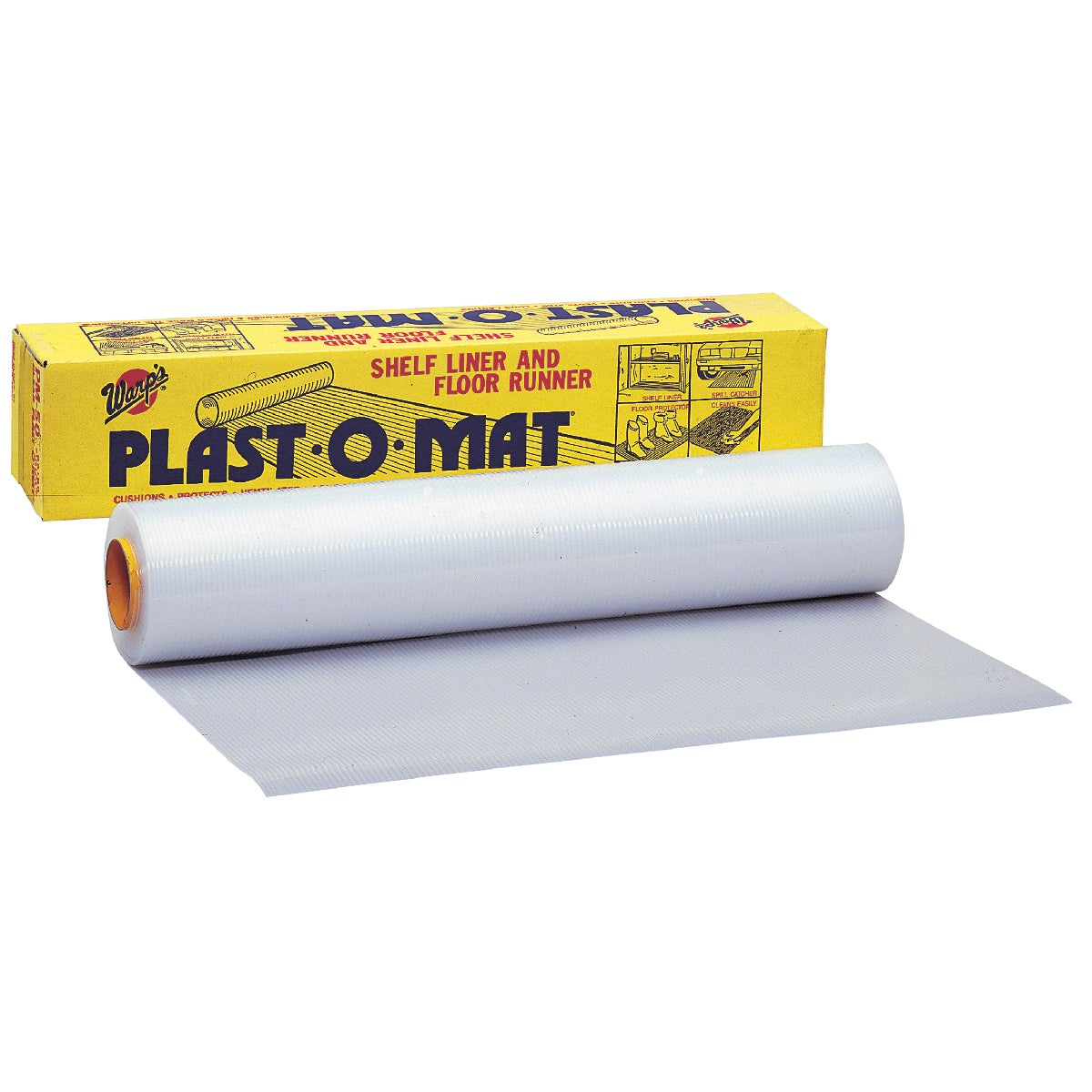 Warp's Plast-O-Mat 30 In. W x 50 Ft. L Clear Ribbed Floor Runner/Carpet Protector
