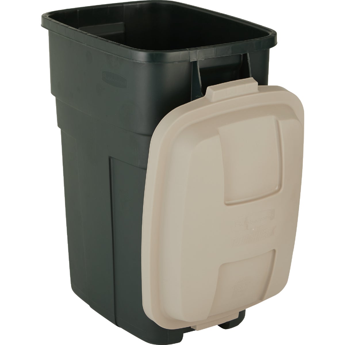 Rubbermaid Roughneck 30 Gal. Green Trash Can with Lid Image 3