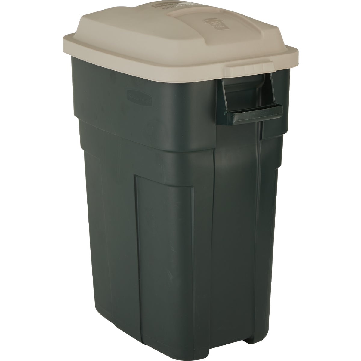 Rubbermaid Roughneck 30 Gal. Green Trash Can with Lid