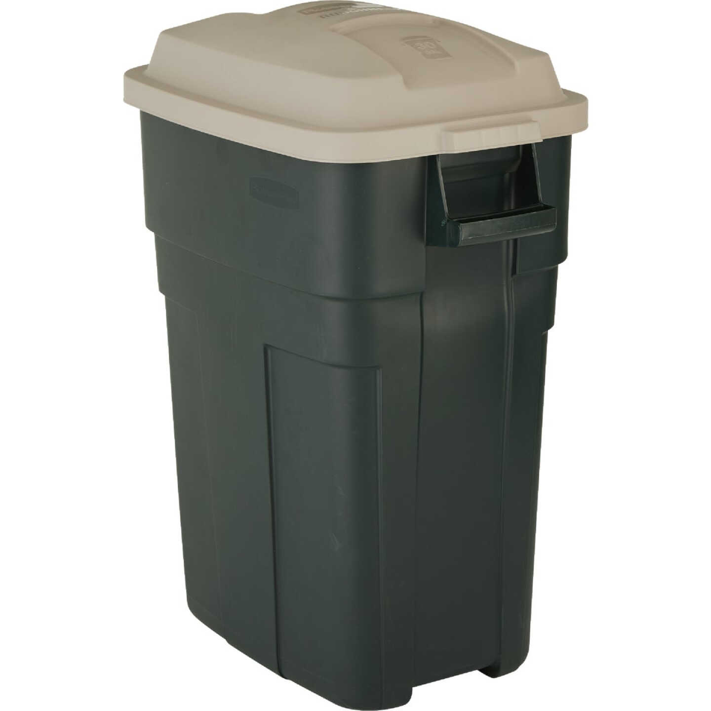 Rubbermaid Roughneck 30 Gal. Green Trash Can with Lid Image 1