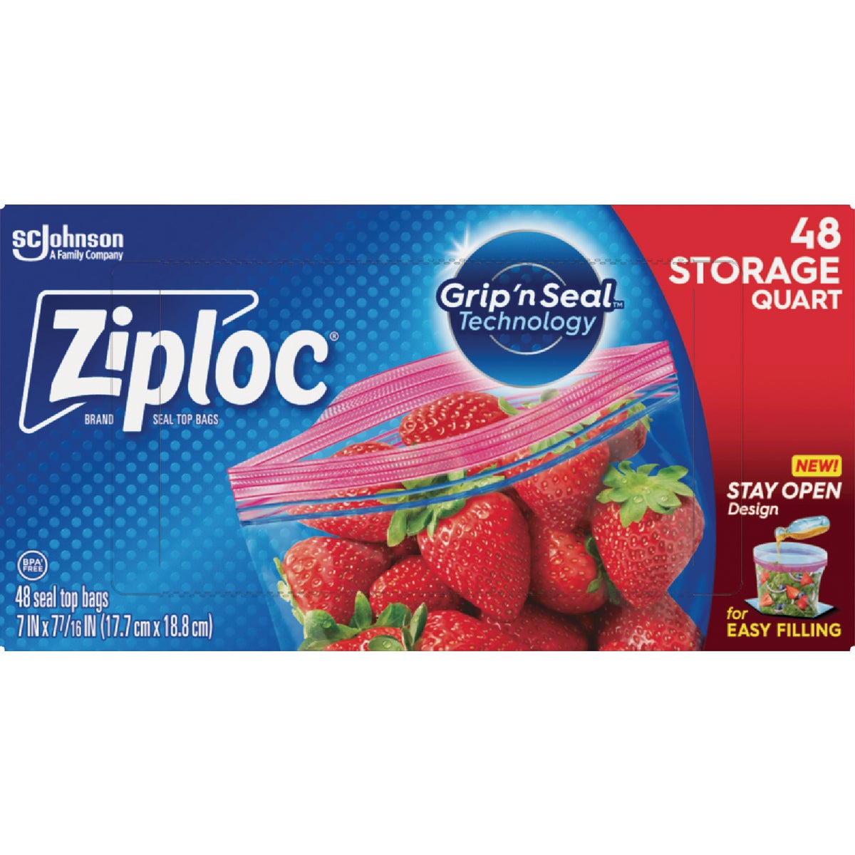Ziploc Qt. Food Storage Bag (48-Count)
